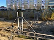 В Якутске идет строительство нового пешеходного перехода между 202 и 203 микрорайонами