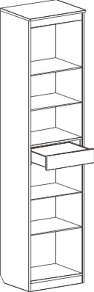 Фото - шкаф-витрина Элана 1-дв 