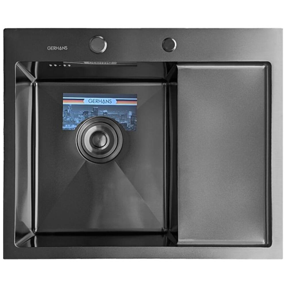 Фото - мойка врезная прямоугольная Gerhans 58*48 левая 