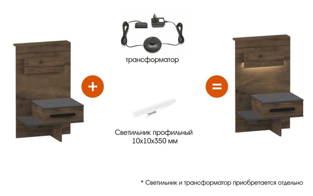 Фото - тумба прикроватная Глазго с 1-ящ 