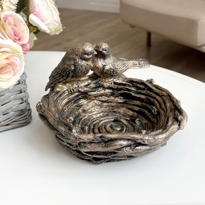 подставка д/мелочей Птичье гнездо бронза 