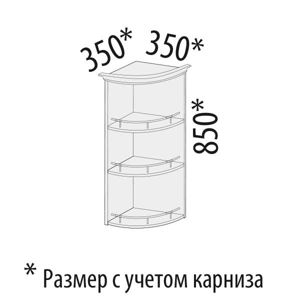 Фото - шкаф торцевой Виктория 30 универсальный 