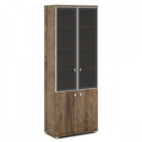 Фото - шкаф комбинированный Васанта 614 с/стеклом в алюмин профиле 