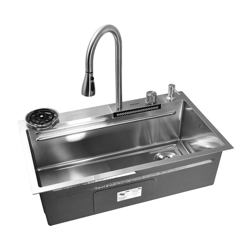 Фото - мойка врезная Gerhans K37545 со смесителем и аксесуарами 