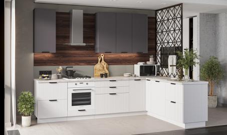 кухня Норд Line 300*200 софт пломбир/маренго 