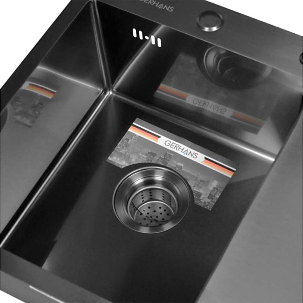 Фото - мойка врезная прямоугольная Gerhans 58*48 левая 