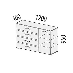 Фото - комод Фреска 1-дв 4-ящ  