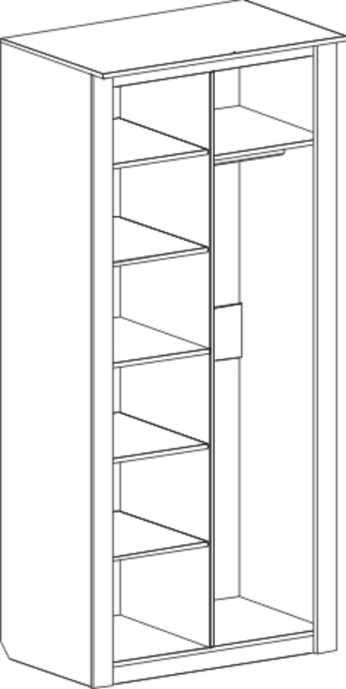 Фото - шкаф 2-дв Элана для гостиной 