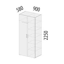 Фото - шкаф 2-дв Николь с 2-мя отделениями 