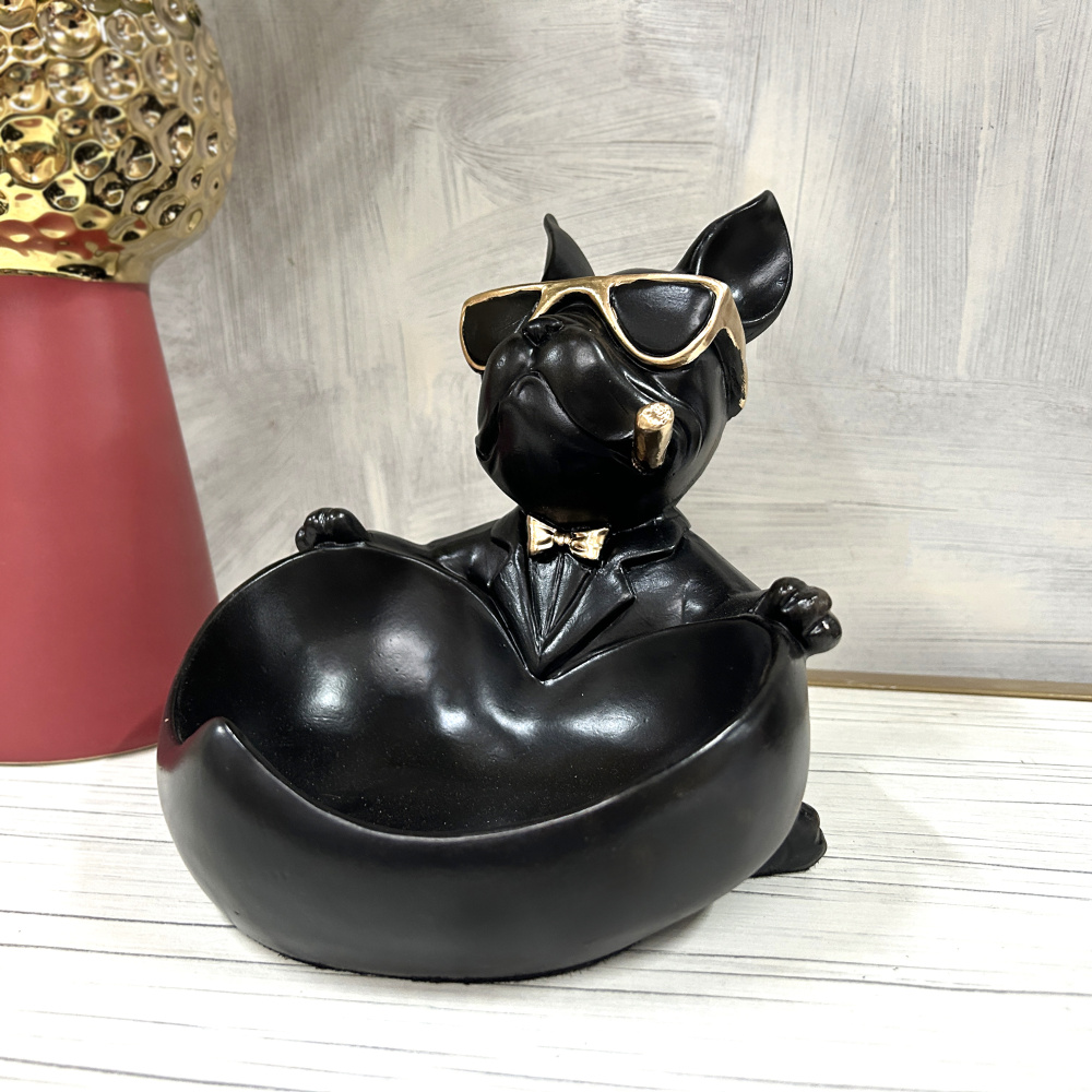 Фото - подставка д/мелочей Бульдог в очках версаль 