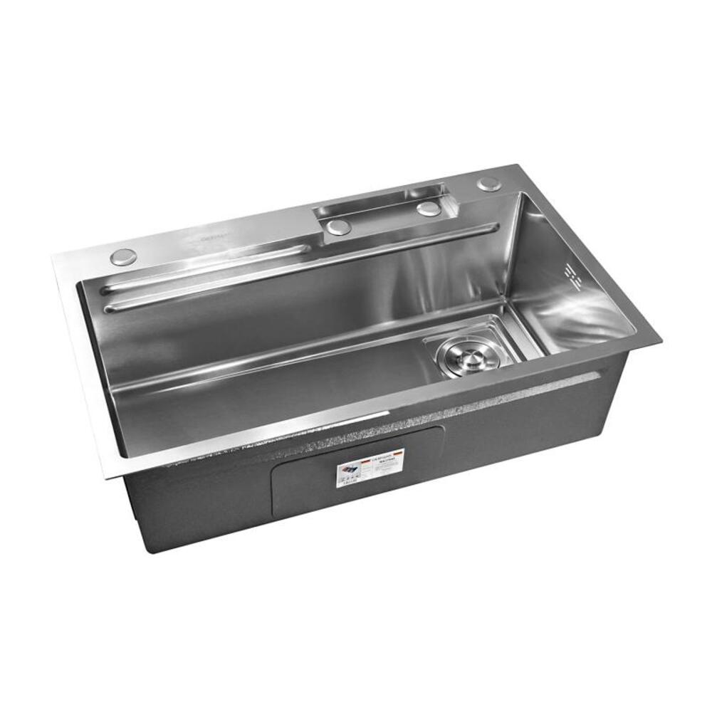 Фото - мойка врезная прямоугольная Gerhans 75*45 со смесителем и аксессуарами 