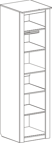 Фото - шкаф 1-дв Элана глубокий 