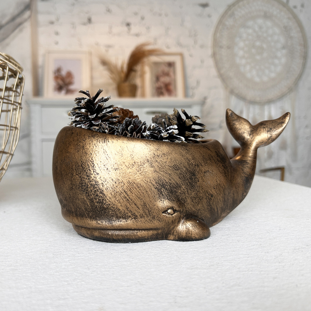 Фото - подставка декоративная для мелочей Кит бронза 