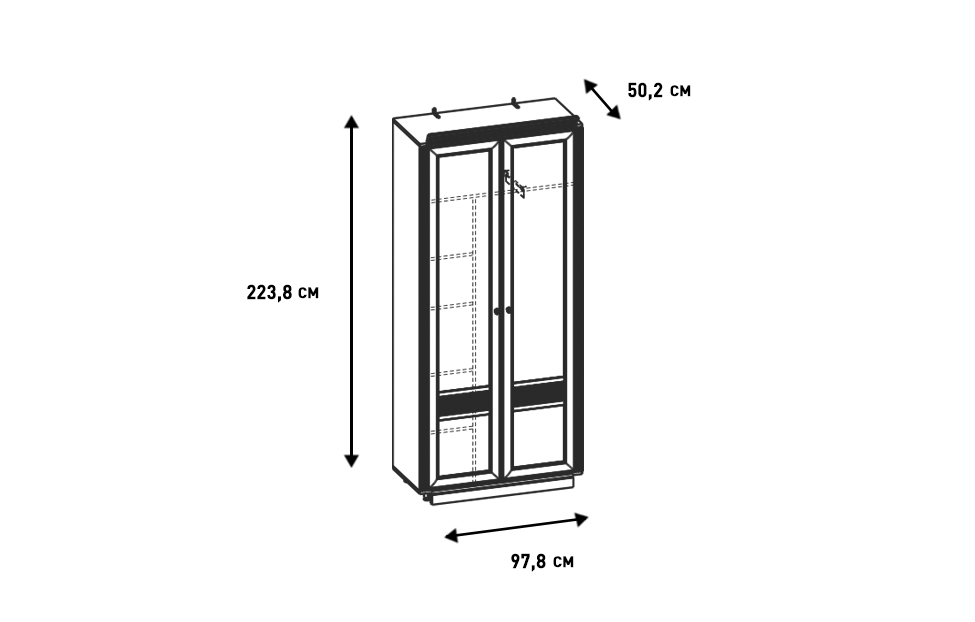 Фото - шкаф 2-дв Изотта  