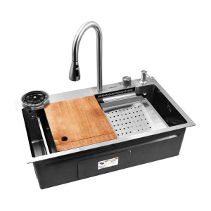 мойка врезная Gerhans K37545 со смесителем и аксесуарами 