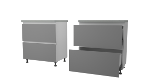 стол Аттика Гола 80 с 2-ящ 