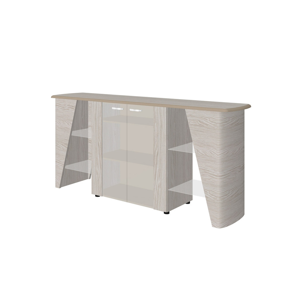 Фото - греденция Ньютон/NewTone 34 со стеклянными фасадами  