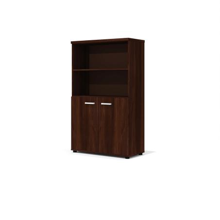 шкаф д/документов Гранд средний п/открытый орех 