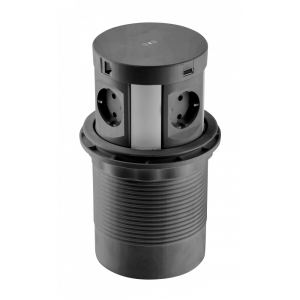 блок розеток выдвижной Comfort PLUS 4розетки AEBPW4S120P-20 2*USB 2*RJ45 