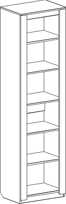 Фото - шкаф 1-дв Элана для гостиной 
