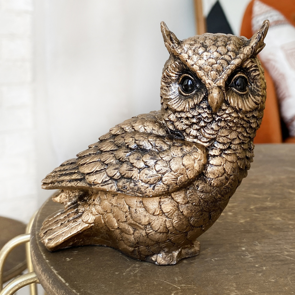 Фото - статуэтка Совенок бронза 