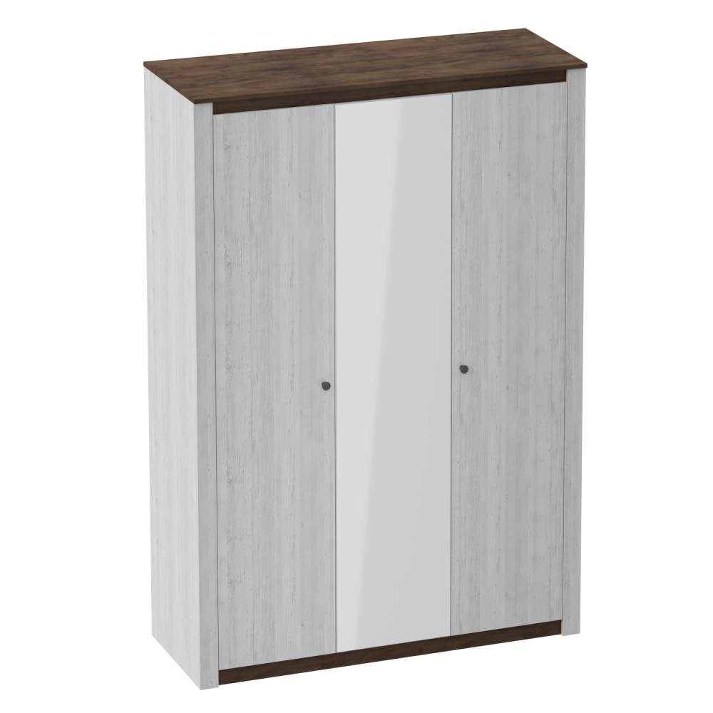 Фото - шкаф 3-дв Даллас с зеркалом 