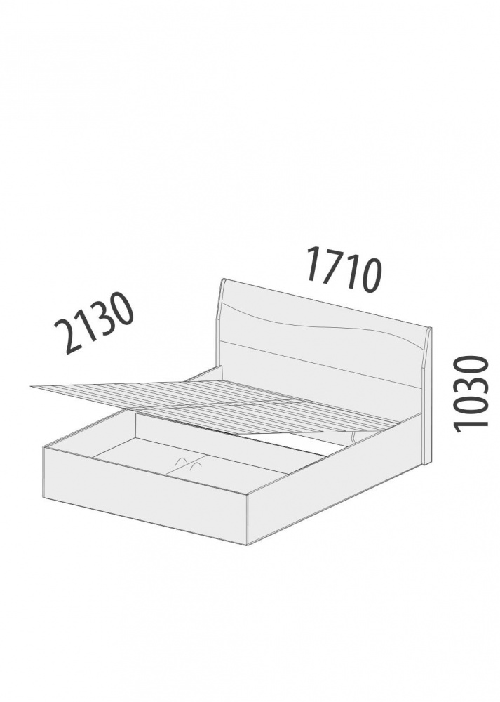 Фото - кровать 160*200 Соната с подъемным механизмом 