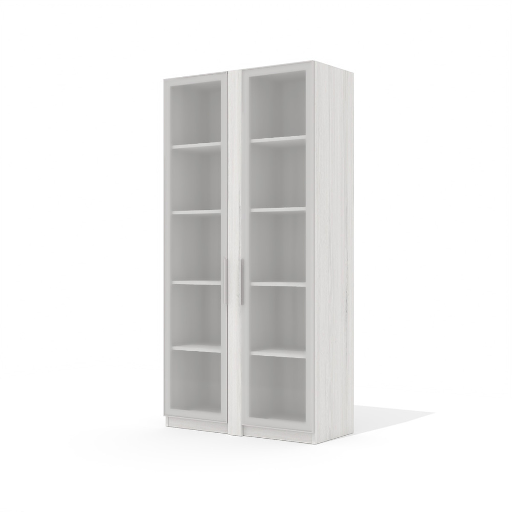 Фото - стеллаж Time.S высокий со стеклянными дверями 