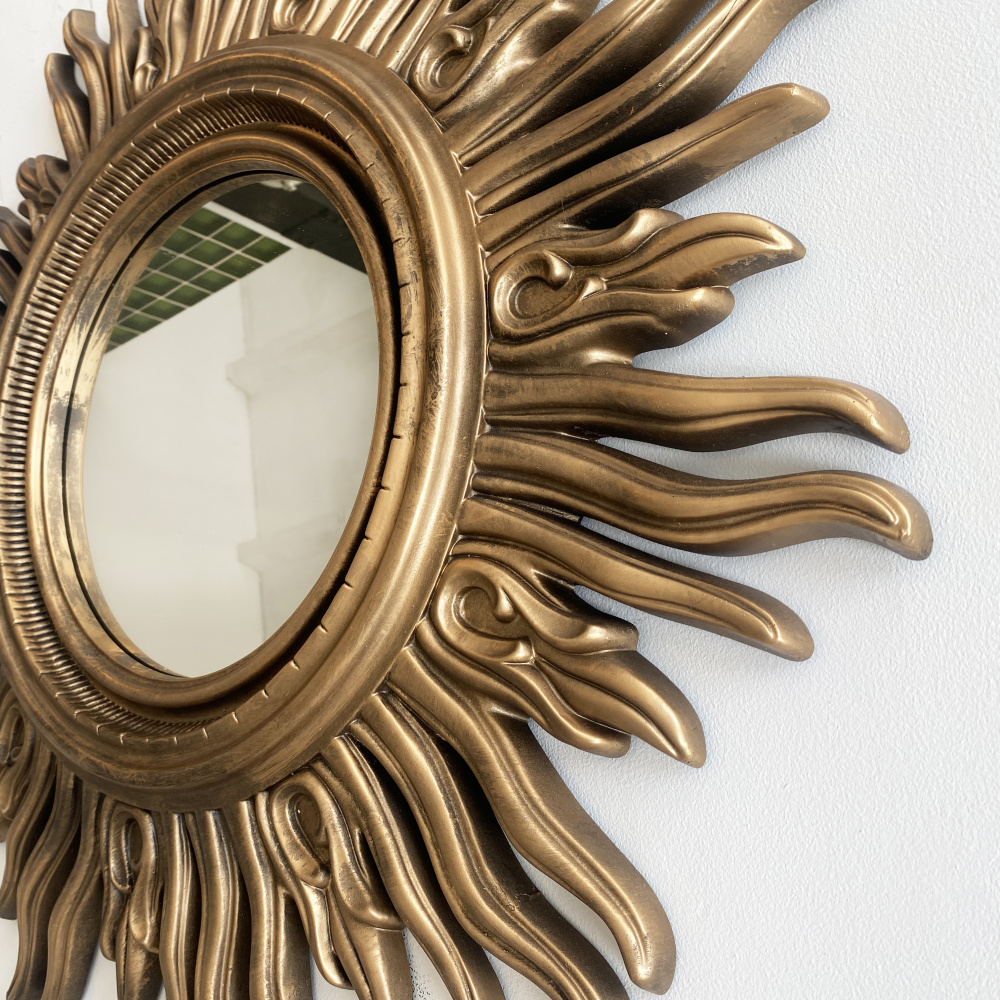 Фото - зеркало Солнце круглое бронза 