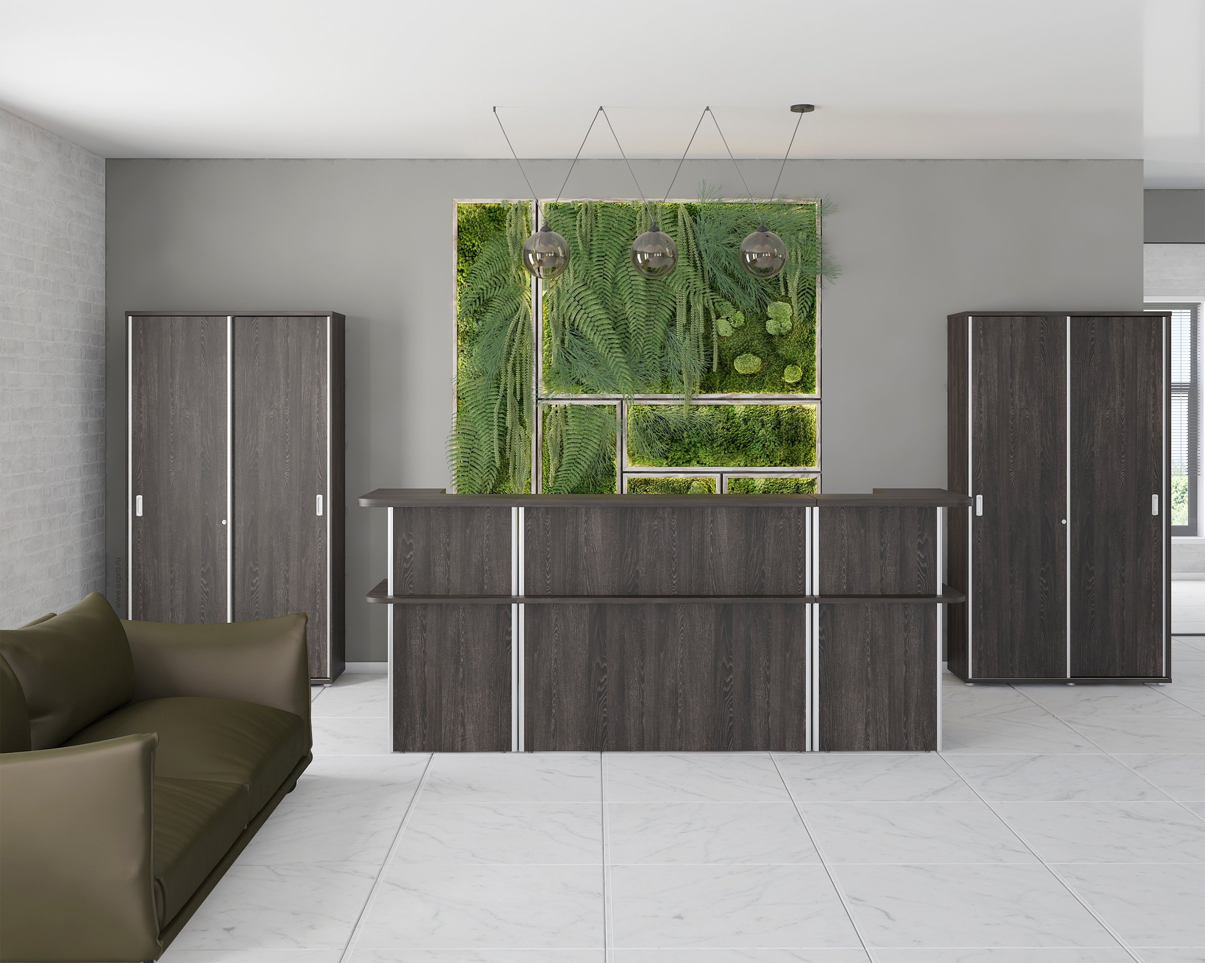 Фото - стойка администратора Васанта 272*76 дуб кентербери 