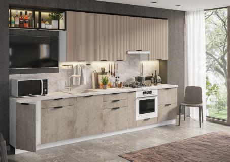 кухня Норд 380 софт латте Line/камень беж 