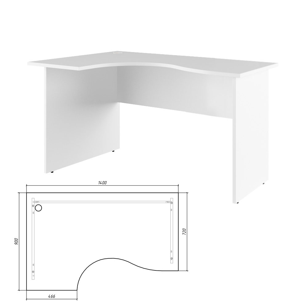 Фото - стол интегральный Trend 140*90/72 Левый 