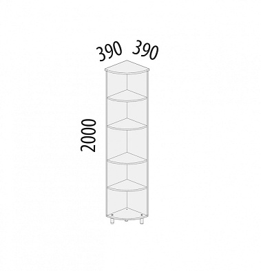 Фото - стеллаж угловой Лидер  