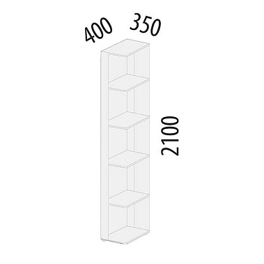Фото - стеллаж торцевой универсальный Фреска 