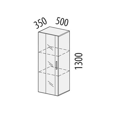 Фото - шкаф-витрина Фреска 1-дв универальный малый 
