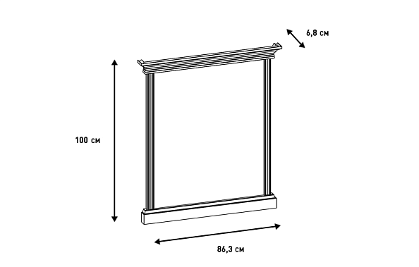 Фото - зеркало Изотта ИТ-600.05  Фото - зеркало Изотта ИТ-600.05