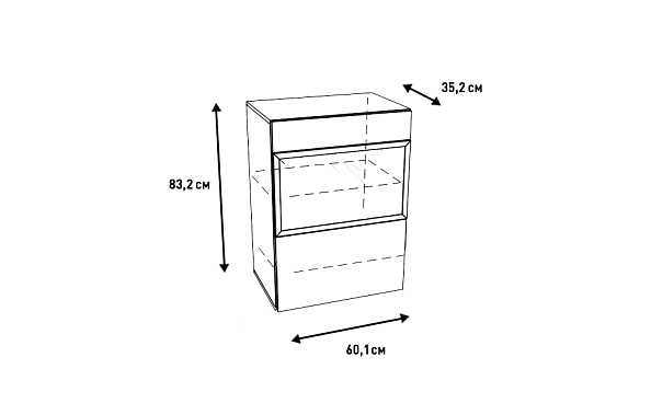 Фото - шкаф-витрина Анри 1-дв навесной 