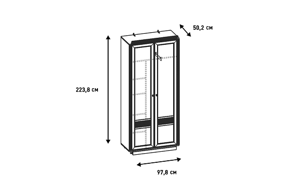 Фото - шкаф 2-дв Изотта  