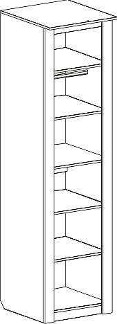 Фото - шкаф 1-дв Элана глубокий 