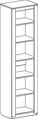 Фото - шкаф 1-дв Элана для гостиной 