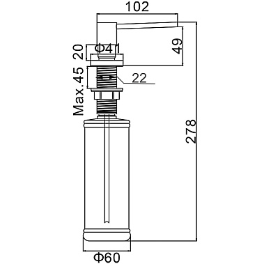 Фото - дозатор д/жидкого мыла Gerhans K50403B 