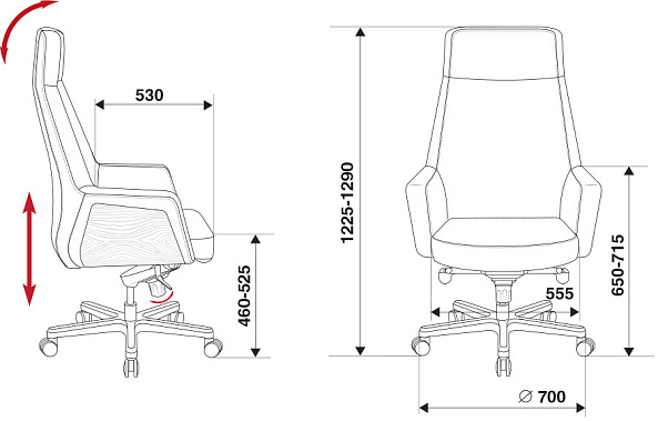 Фото - кресло руководителя Бюрократ Antonio 