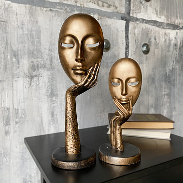 Фото - статуэтки Лицо-маска набор из 2-х шт бронза 