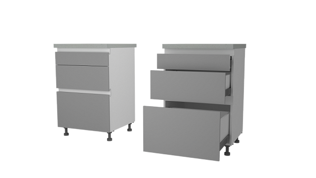 Фото - стол Аттика Гола 60 3-ящ 