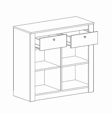 Фото - тумба Даллас 2-дв 2-ящ 