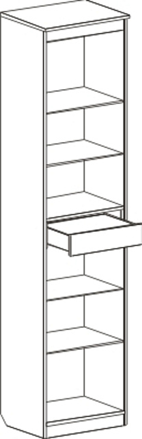 Фото - шкаф-витрина Элана 1-дв 