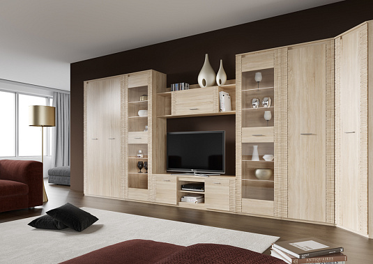 Фото - шкаф-витрина Элана 1-дв 