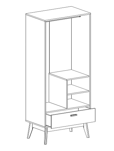 Фото - шкаф 2-дв Калгари с 1-ящ Гостиная 
