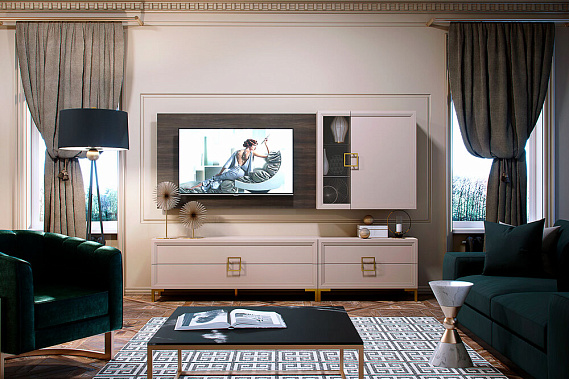 Фото - шкаф-витрина Дольче настенный 