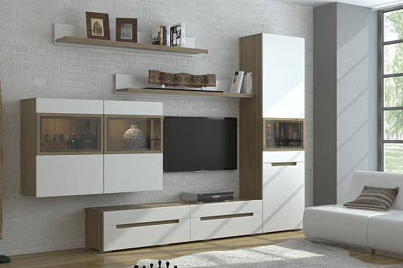 Фото - шкаф-витрина Анри 1-дв высокий 